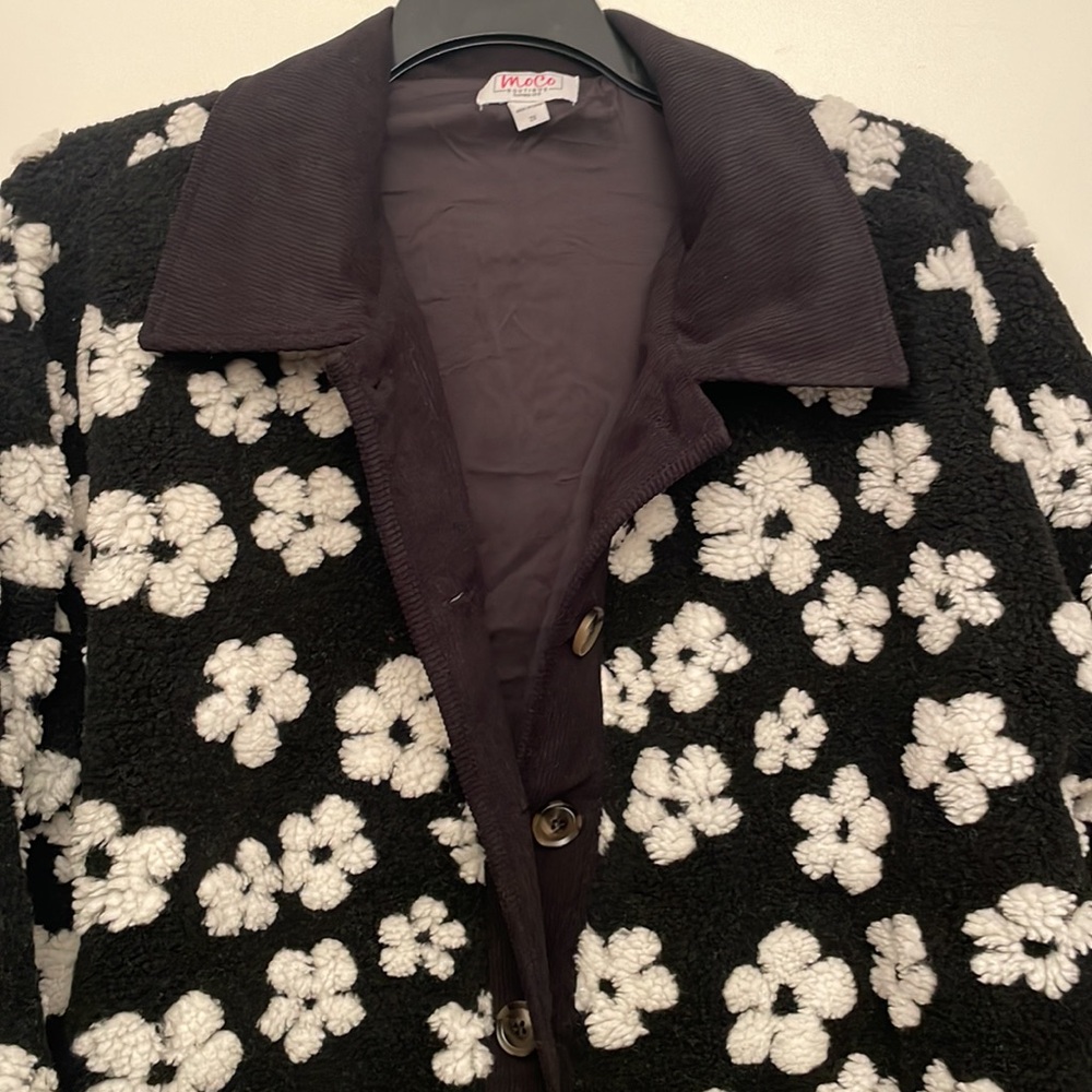 NEW MOCO Boutique Frost Florals Fleece Jacket - Picture 8 of 9